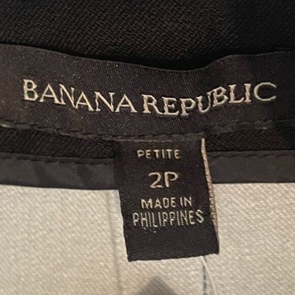 Banana Republic Black Cream Striped Career OfficeCore Pencil Skirt NWT Size 2P - Picture 7 of 11